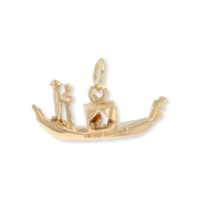 9ct Yellow Gold Venice Gondola Boat Charm