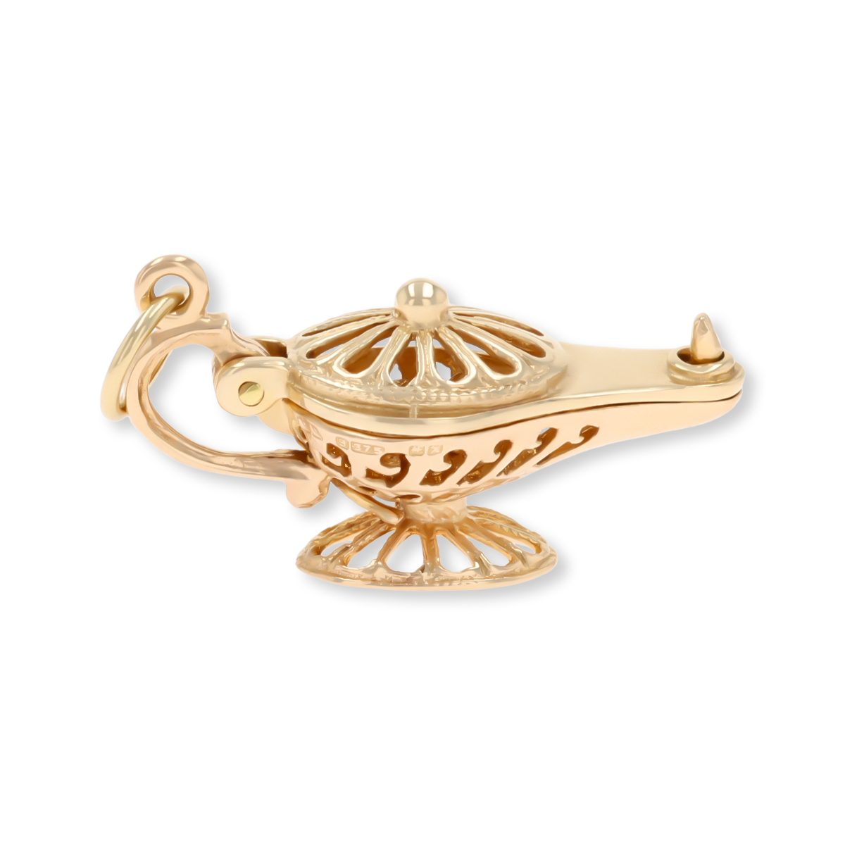9ct Yellow Gold Genie Lamp Opening Charm