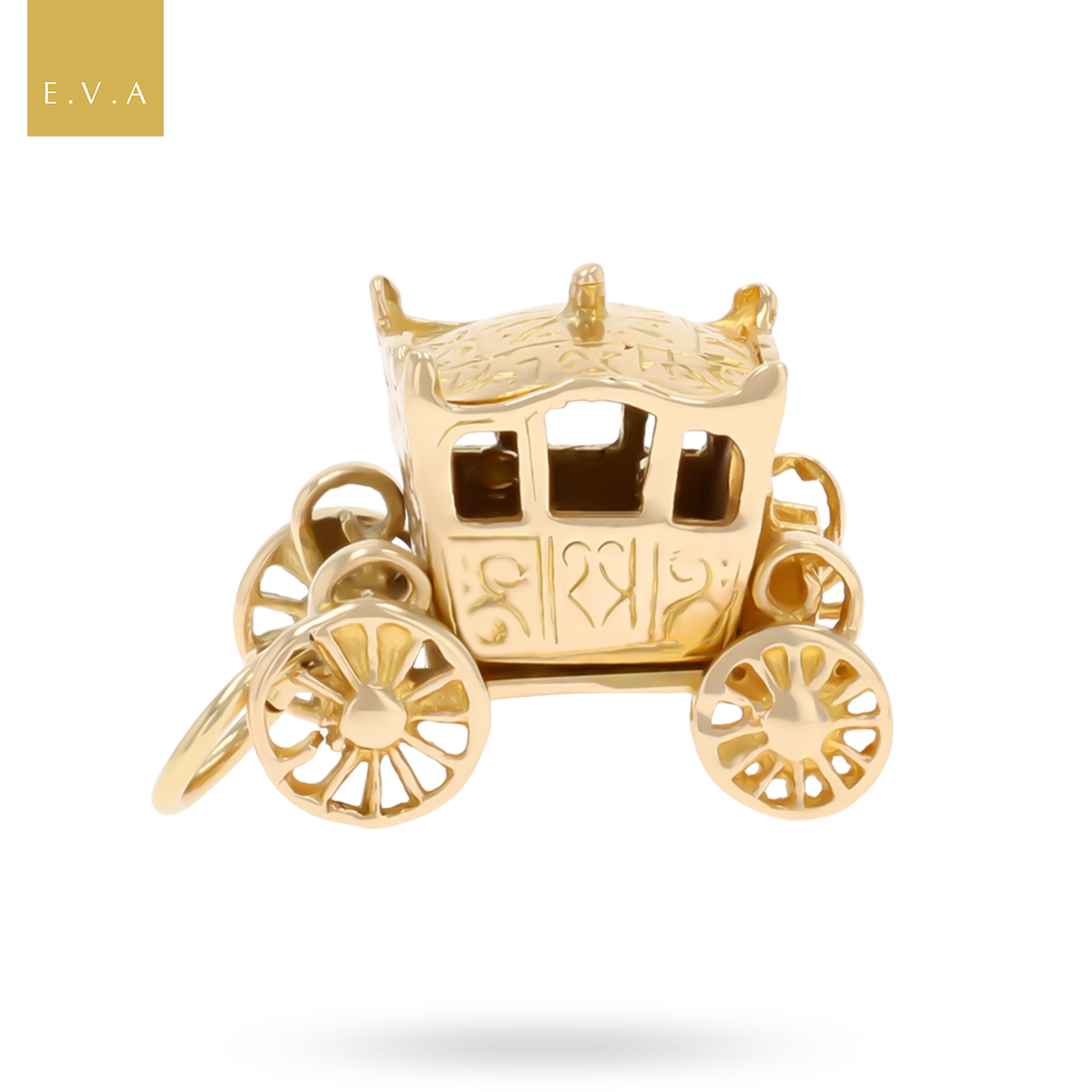 9ct Yellow Gold Carriage Opening Charm