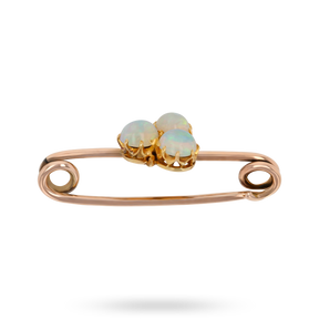 9ct Rose Gold Trefoil Opal Brooch