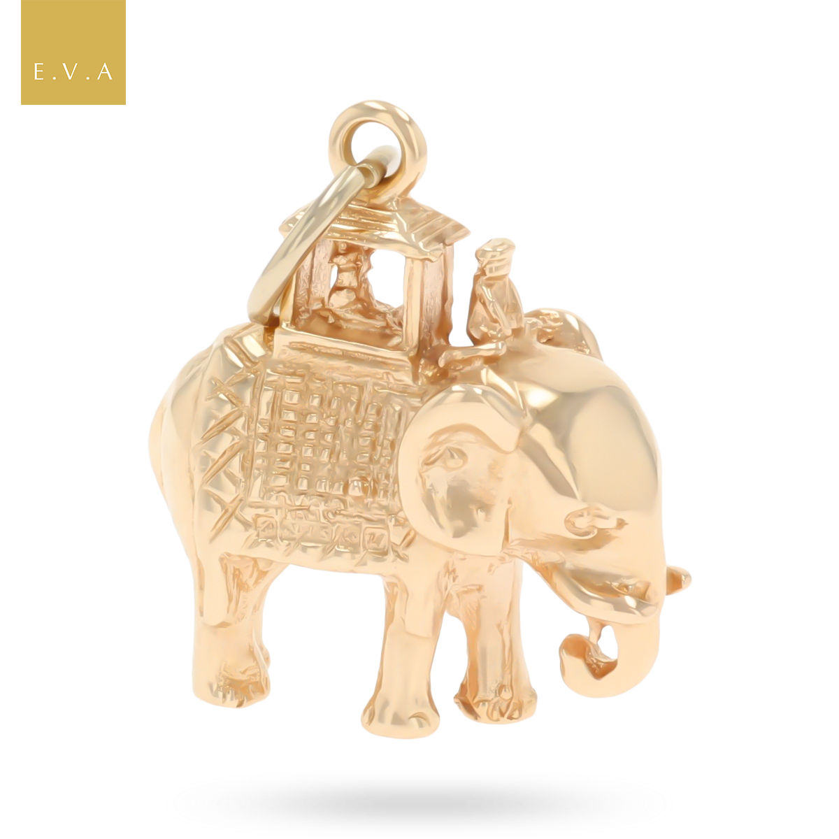 9ct Yellow Gold Indian Elephant Charm