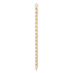 9ct Yellow Gold Elongated Curb & Cable Fancy Link Bracelet