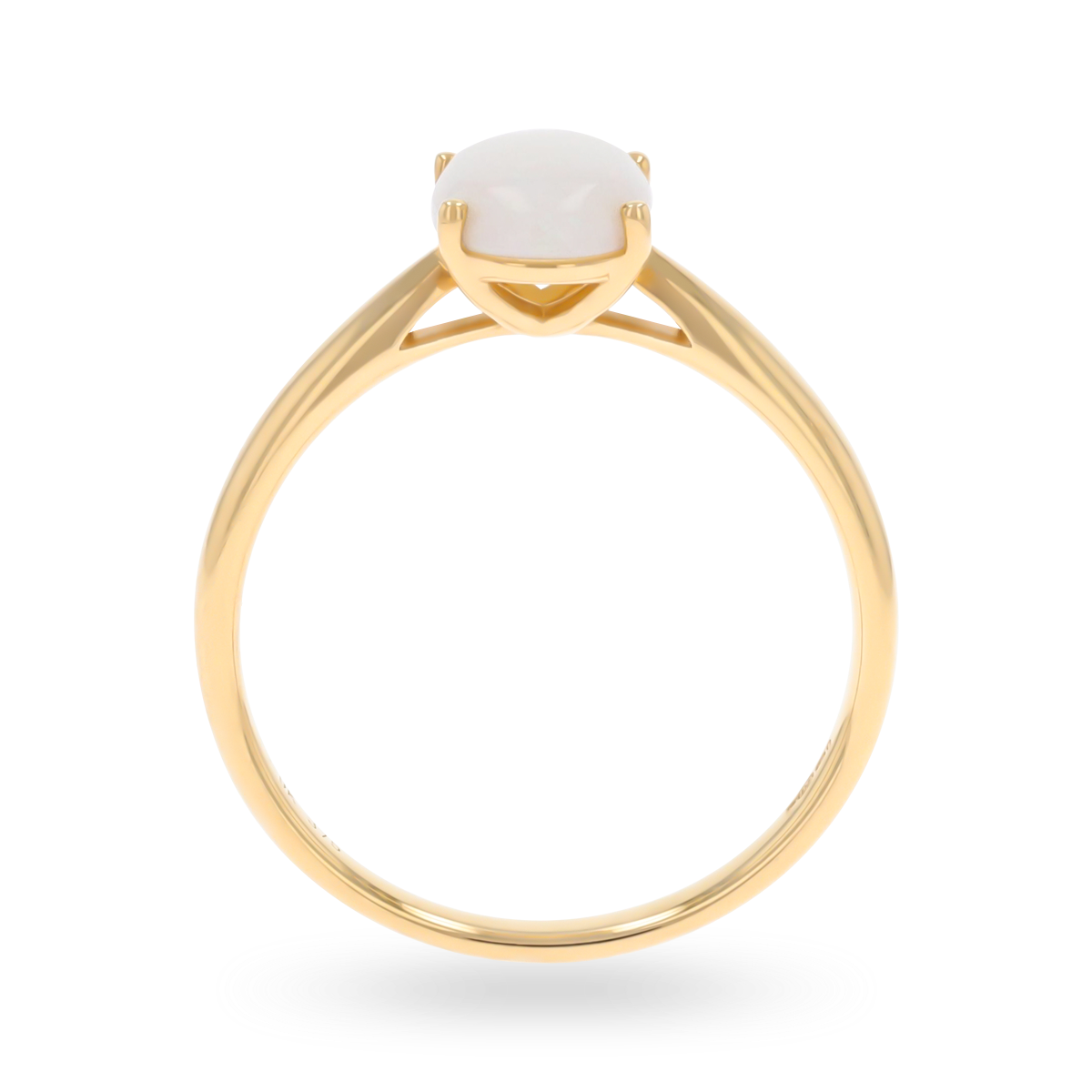 9ct Yellow Gold Oval Shaped Opal Solitaire Ring