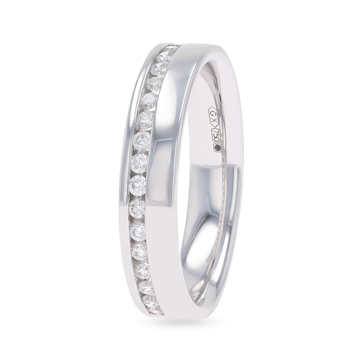 18ct White Gold 0.25cts Round Brilliant Cut Diamond Band