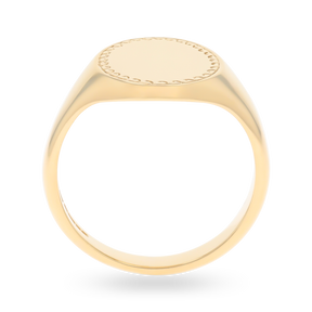 9ct Yellow Gold 19x14mm Oval Shaped Signet Ring