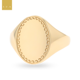 9ct Yellow Gold 19x14mm Oval Shaped Signet Ring