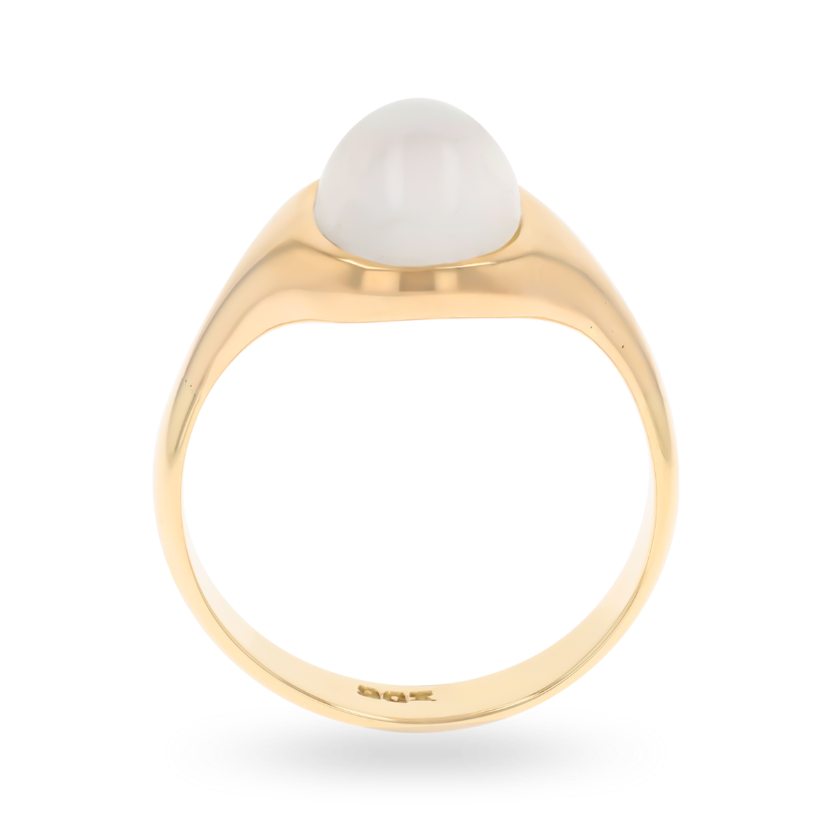 Un-hallmarked 9ct Yellow Gold Moonstone Signet Ring