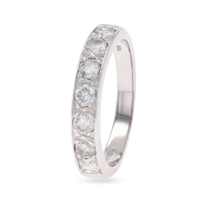 18ct White Gold Diamond Set Seven Stone Ring