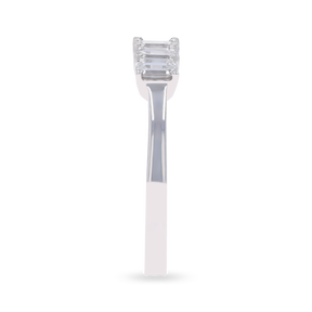 18ct White Gold 0.67cts Emerald Cut Diamond Five Stone Ring