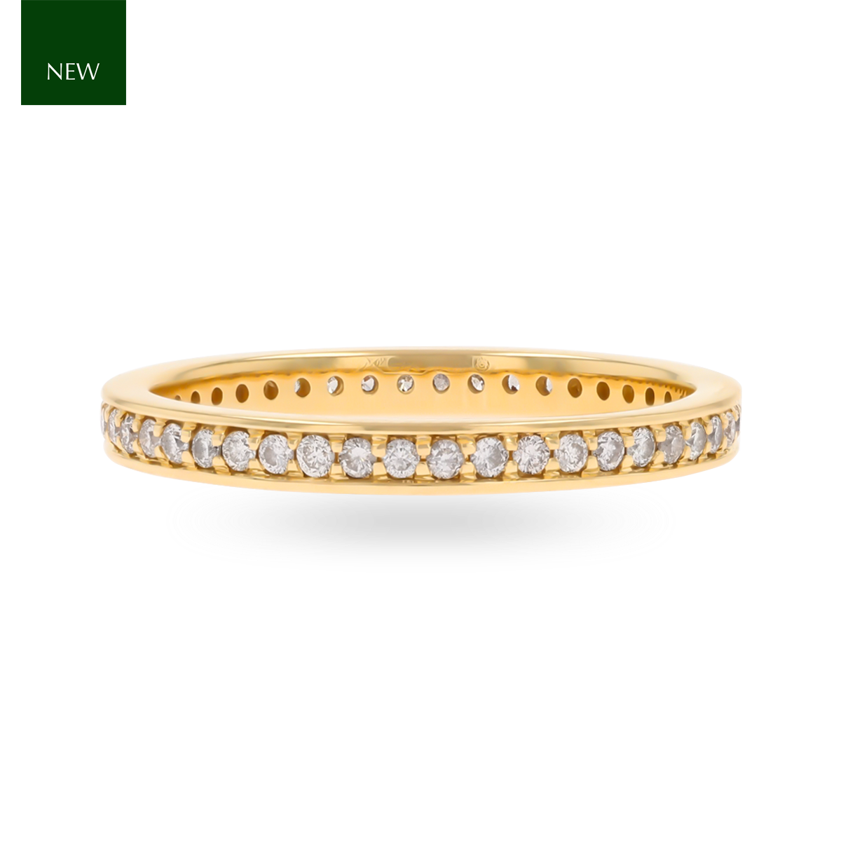 18ct Yellow Gold 0.40ct Round Brilliant Cut Diamond Full Eternity Ring