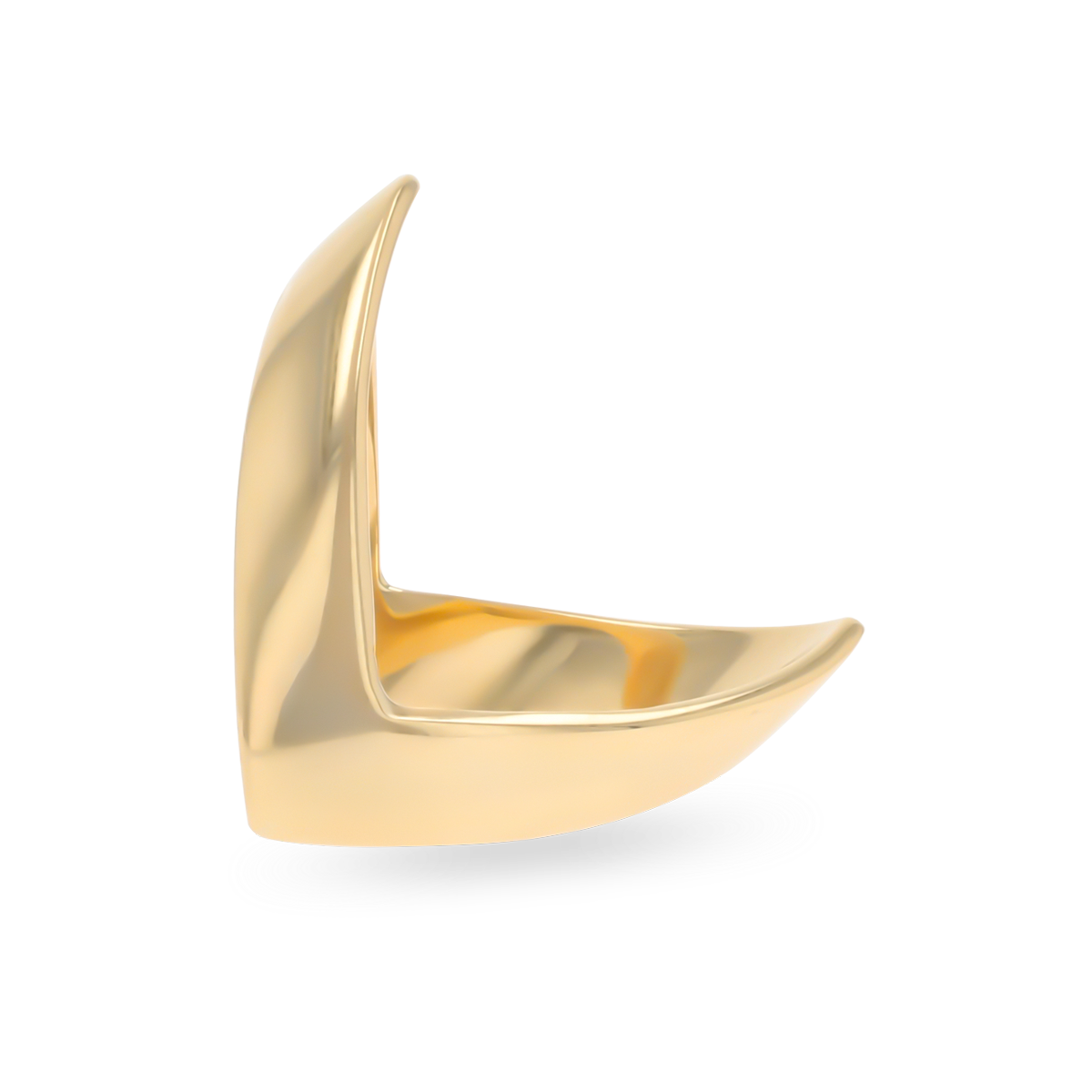 9ct Yellow Gold Plain Double Wishbone Ring