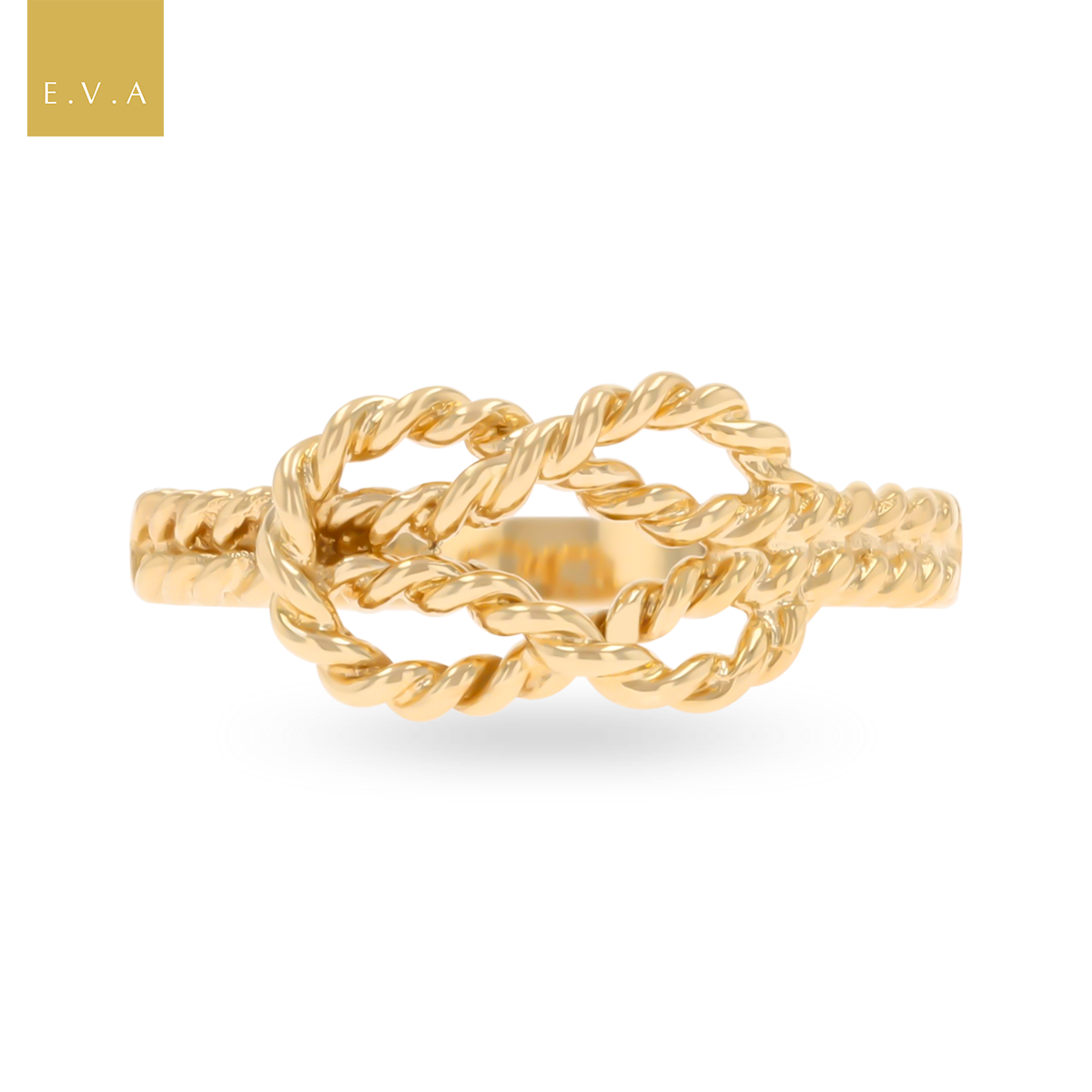 9ct Yellow Gold Twisted Love Knot Ring