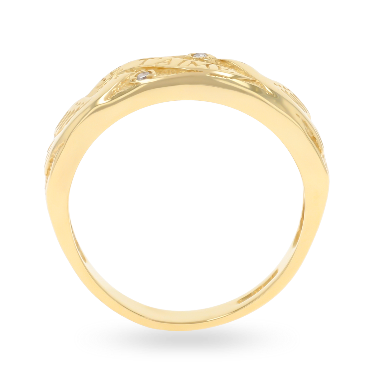 14ct Yellow Gold Je t’aime Diamond Set Ring