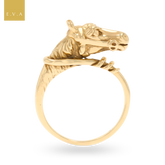 9ct Yellow Gold Equestrian Horse Ring
