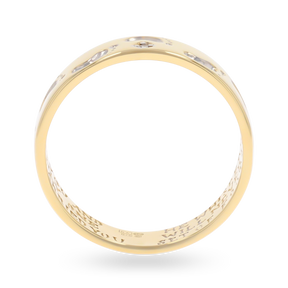 9ct Yellow Gold Footprint In The Sand Diamond Set Ring