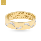 9ct Yellow Gold Footprint In The Sand Diamond Set Ring