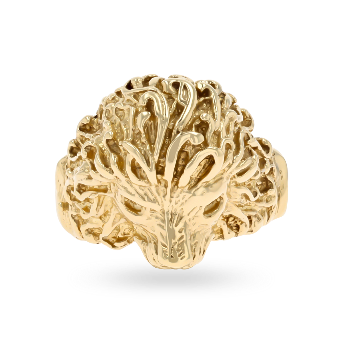 9ct Yellow Gold Lion Ring