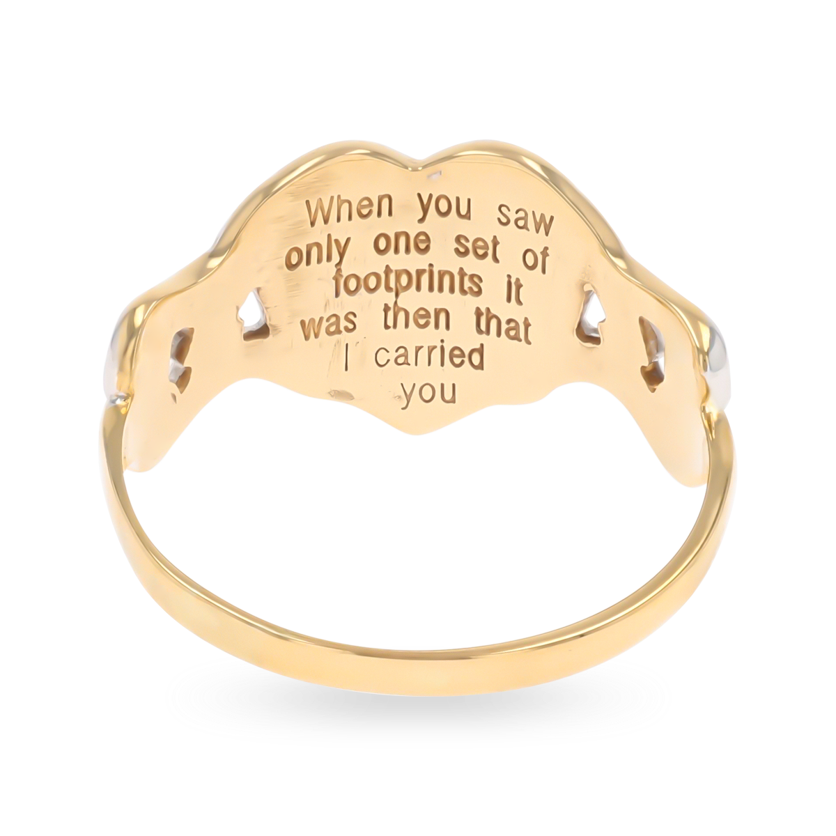 9ct Yellow & White Gold Footprint In The Sand Diamond Ring