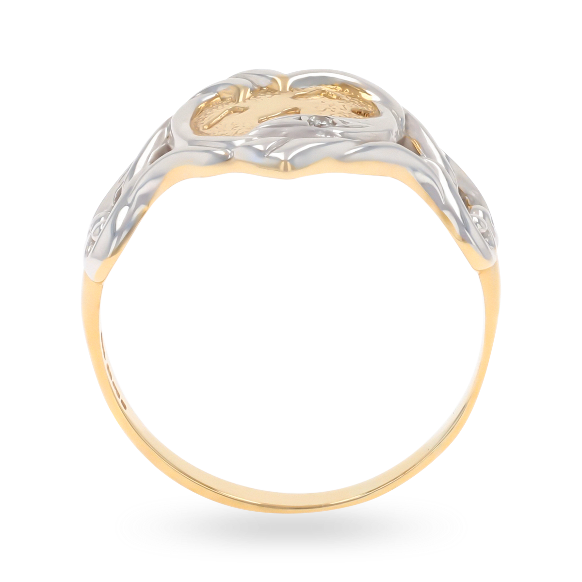 9ct Yellow & White Gold Footprint In The Sand Diamond Ring