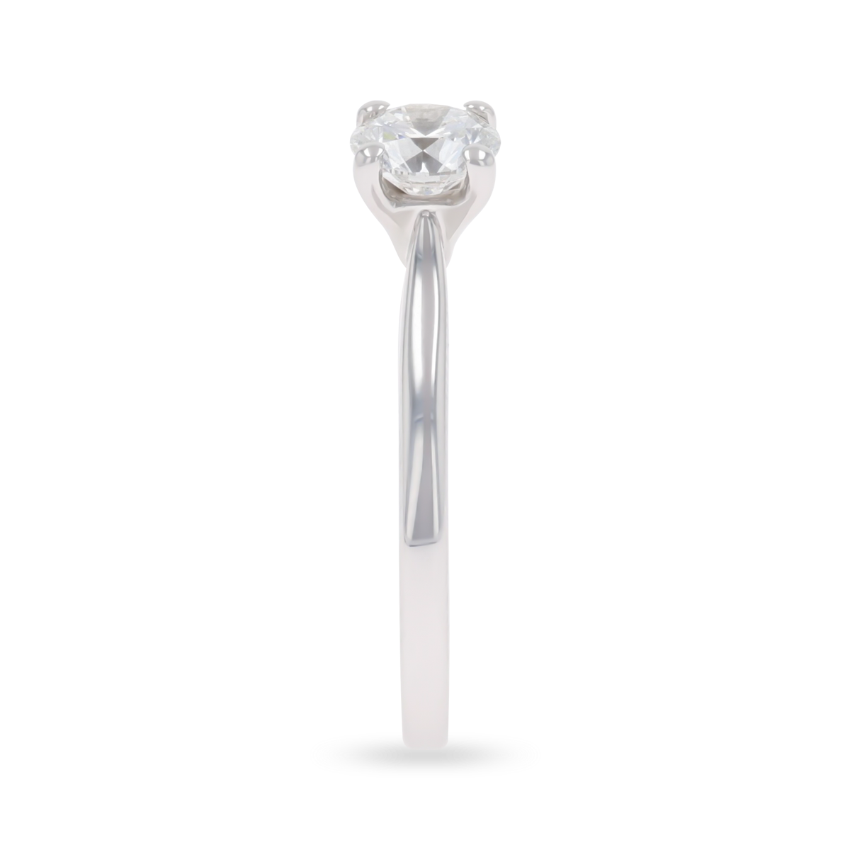 9ct White Gold 0.53ct Round Cut Lab Grown Diamond Solitaire Ring