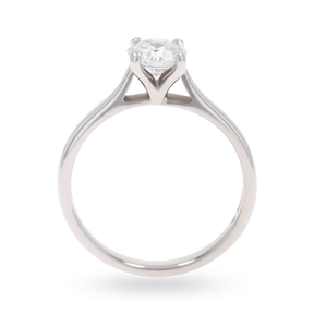 9ct White Gold 0.71ct Round Cut Lab Grown Diamond Solitaire Ring