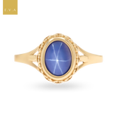 9ct Yellow Gold Synthetic Star Sapphire Ring