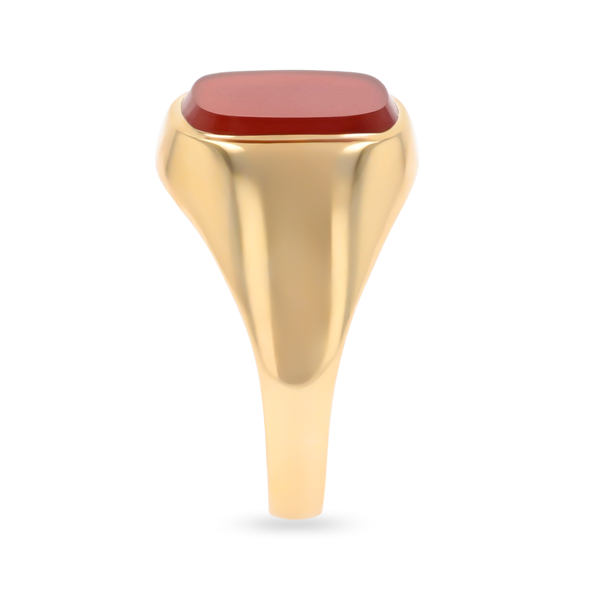 9ct Yellow Gold Cushion Shaped Carnelian Signet Ring
