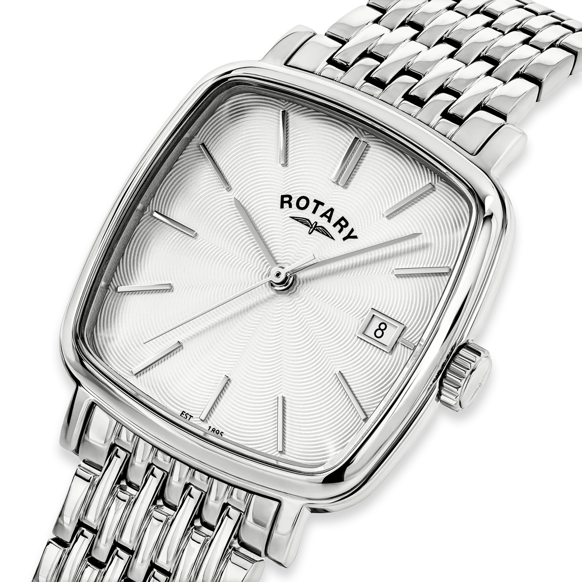 Rotary Heritage Astoria, White Dial with Stainless Steel Bracelet RGB05307/08
