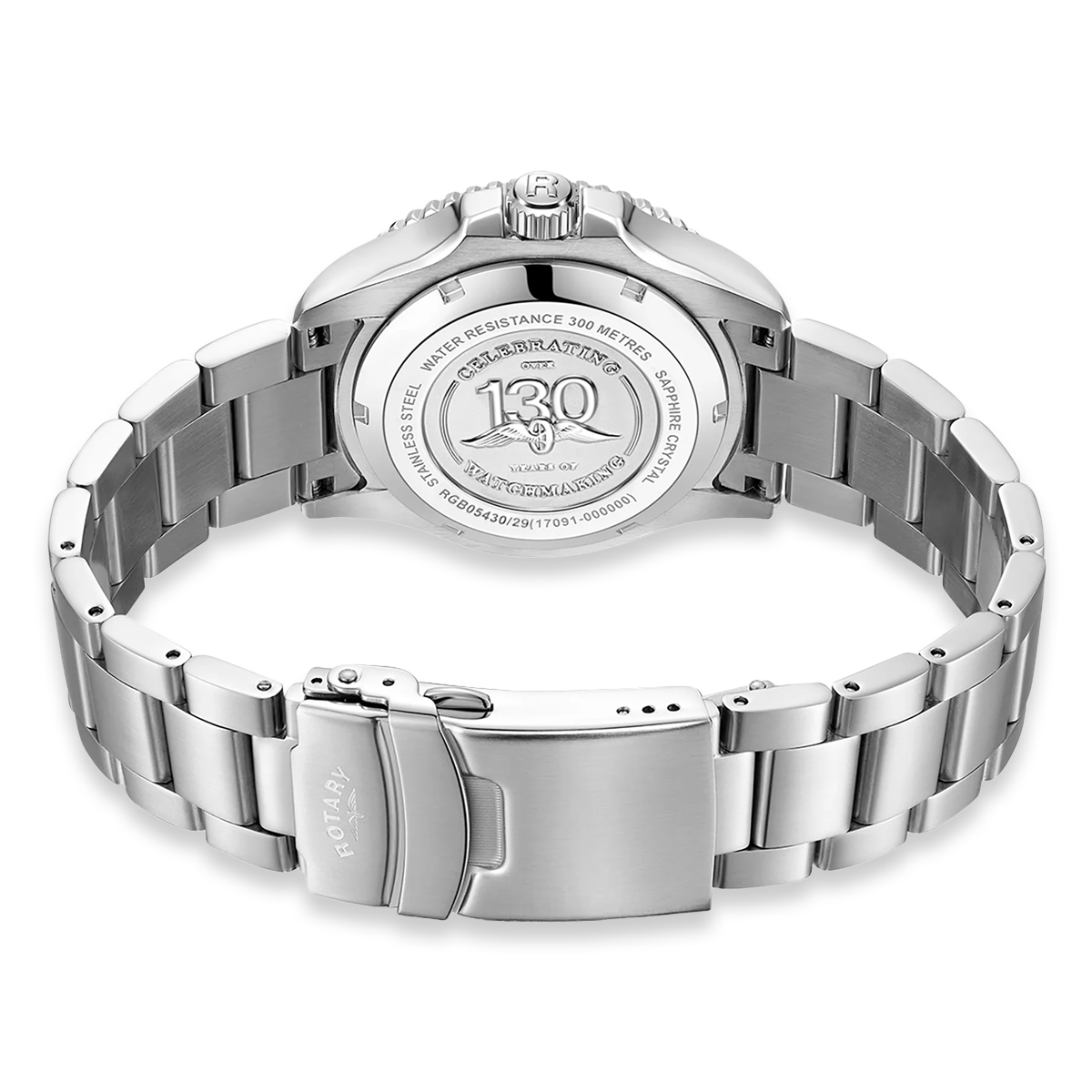 Rotary Seamatic 300 Automatic, White Dial with Stainless Steel Bracelet - RGB05430/29