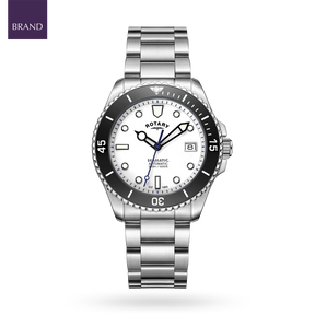 Rotary Seamatic 300 Automatic, White Dial with Stainless Steel Bracelet - RGB05430/29