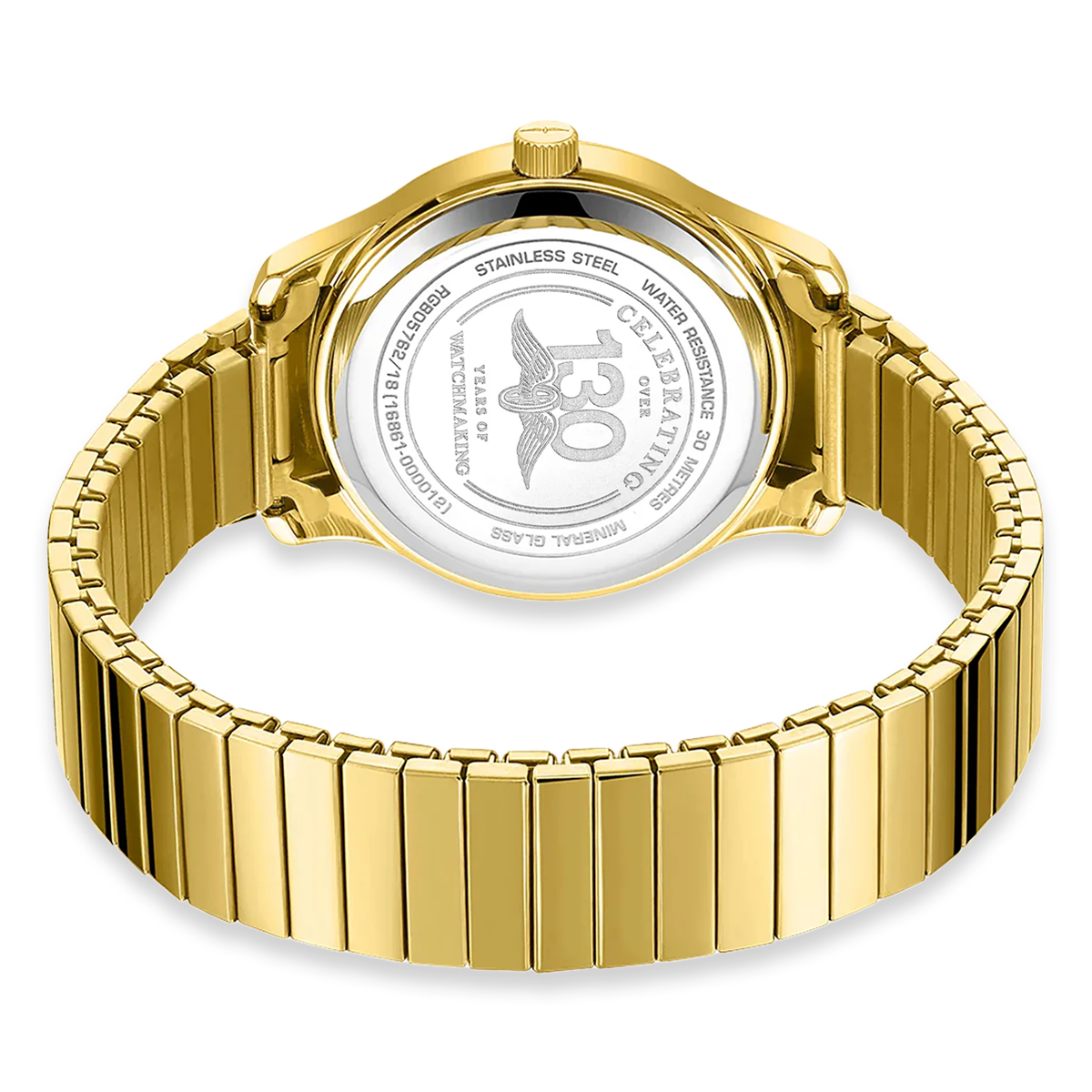 Rotary Heritage Altera, White Dial with Gold Plated Bracelet - RGB05762/18