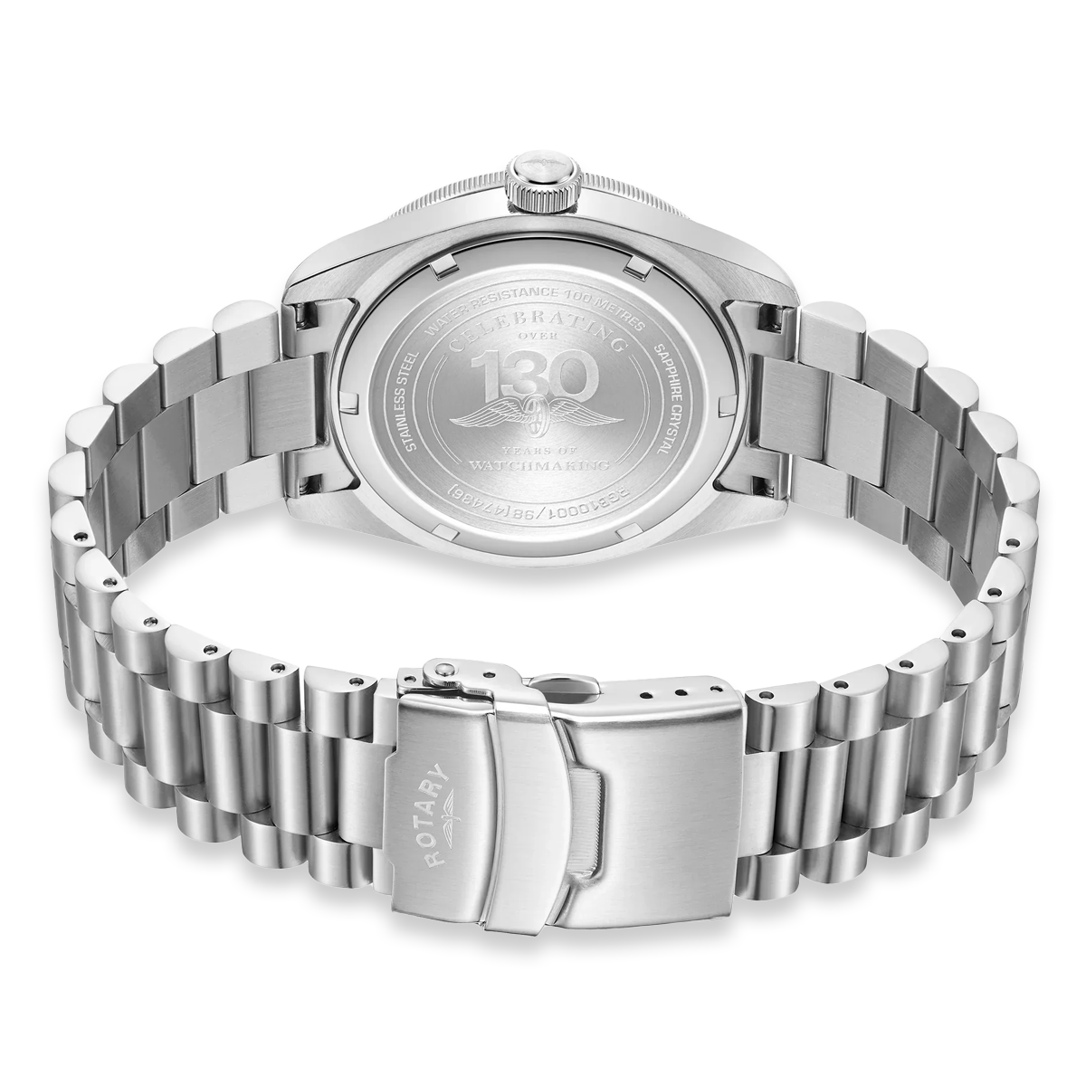 Rotary Apex 100 Watch, Red Bezel with Stainless Steel Bracelet - RGB10001/98
