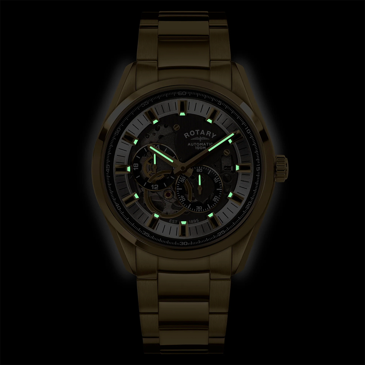 Seamatic Eclipse Automatic, Grey Dial with Gold Plated Bracelet