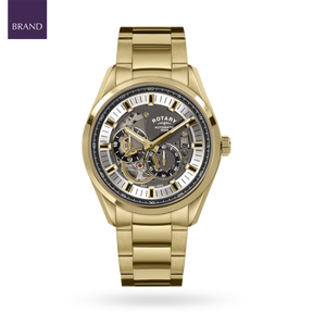 Rotary Seamatic Eclipse Automatic, Grey Dial with Gold Plated Bracelet - RGB10008/06