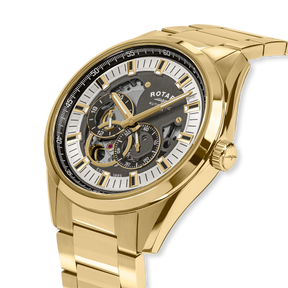 Rotary Seamatic Eclipse Automatic, Grey Dial with Gold Plated Bracelet - RGB10008/06