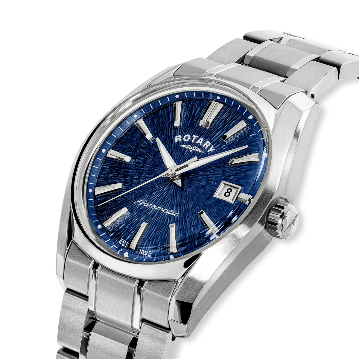 Rotary Lumen Automatic, Blue Dial with Stainless Steel Bracelet - RGB10011/05