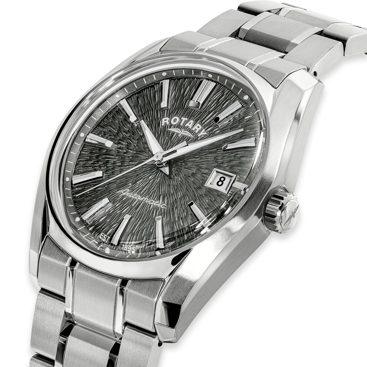 Rotary Lumen Automatic, Grey Dial with Stainless Steel Bracelet RGB10011/74