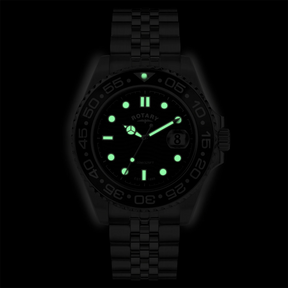Rotary Apex 100 Watch, Black Dial with Stainless Steel Bracelet - RGB10015/04