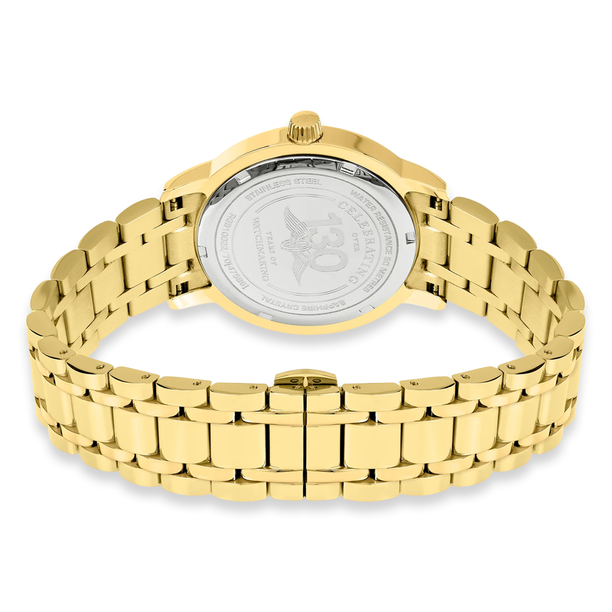 Rotary Heritage Gold Plated Watch, White Dial with Roman Numerals RGB10022/70