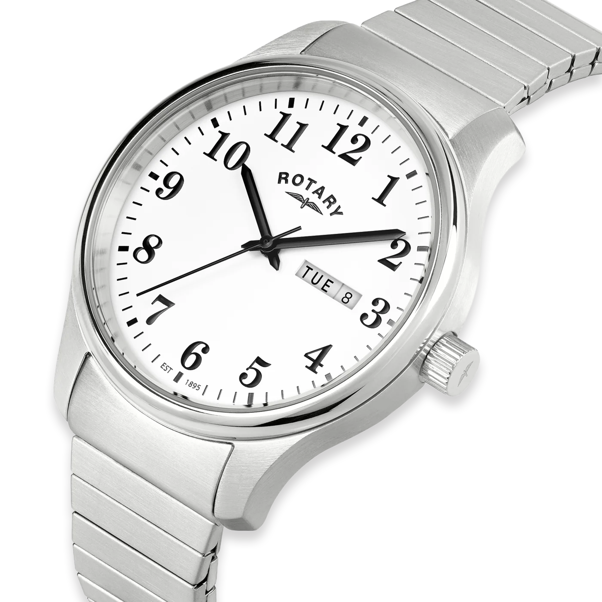 Rotary Heritage Altera, White Dial with Stainless Steel Bracelet - RGB10025/01
