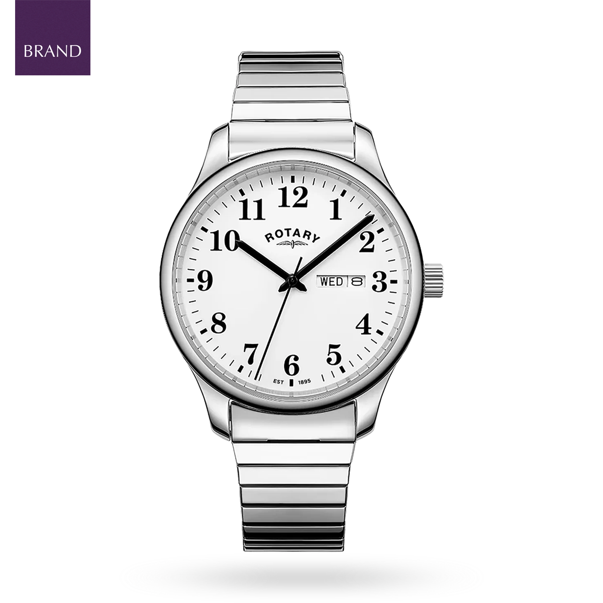Rotary Heritage Altera, White Dial with Stainless Steel Bracelet - RGB10025/01
