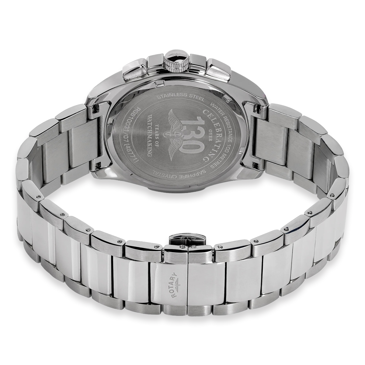Rotary Apex 100 Chronograph, White Dial with Stainless Steel Bracelet RGB10031/07