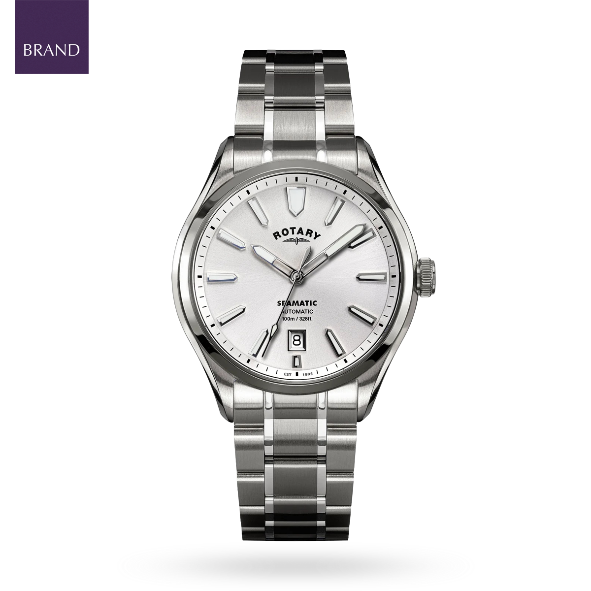 Rotary Seamatic 100 Automatic, Silver Dial with Stainless Steel Bracelet RGB10035/06
