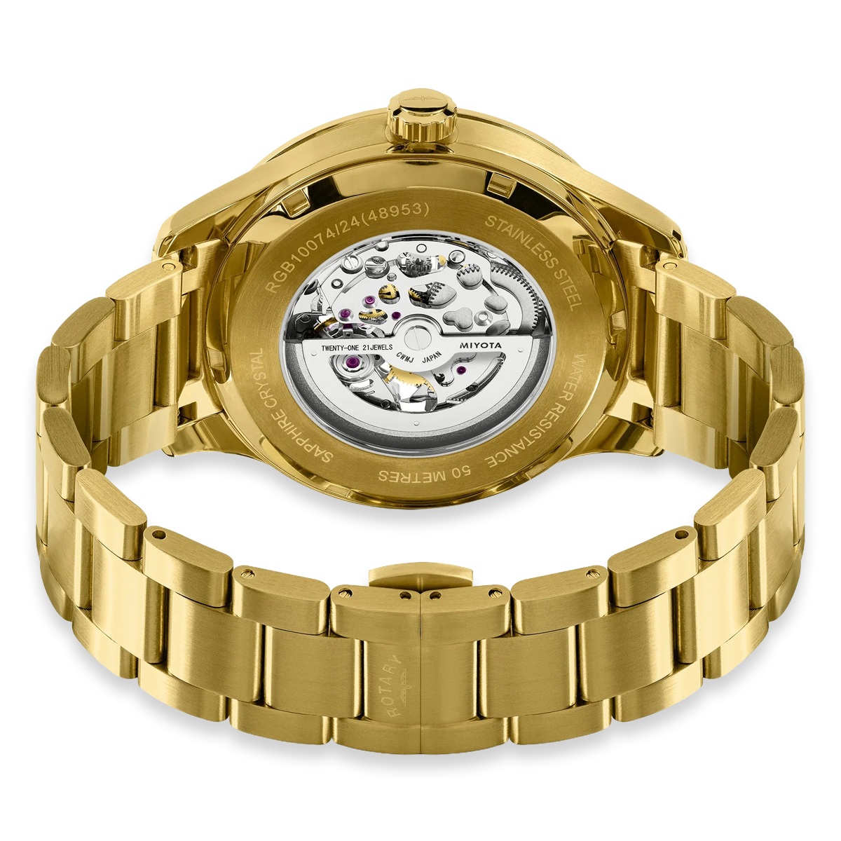 Rotary Rotary Greenwich GT1 Automatic, Green Dial with Gold Plated Bracelet RGB10074/24