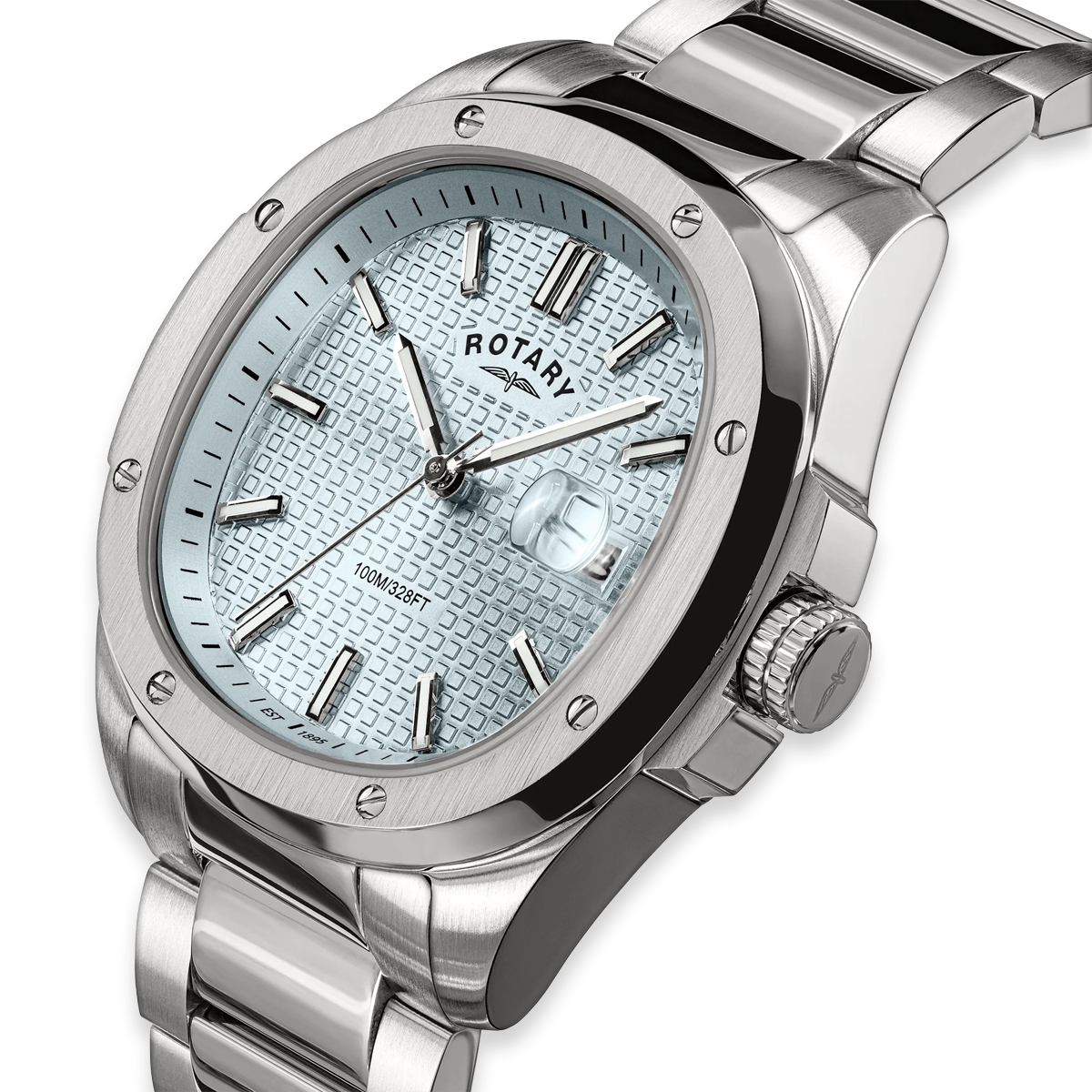 Rotary Apex 100, Light Blue Dial with Stainless Steel Bracelet RGB10077/57