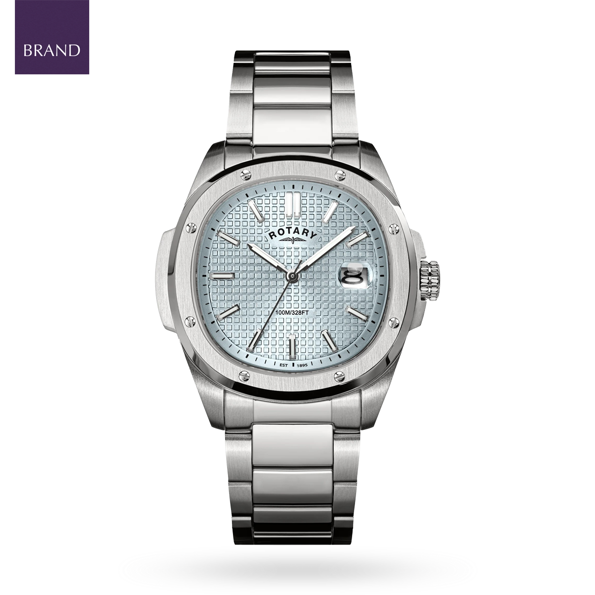 Rotary Apex 100, Light Blue Dial with Stainless Steel Bracelet RGB10077/57