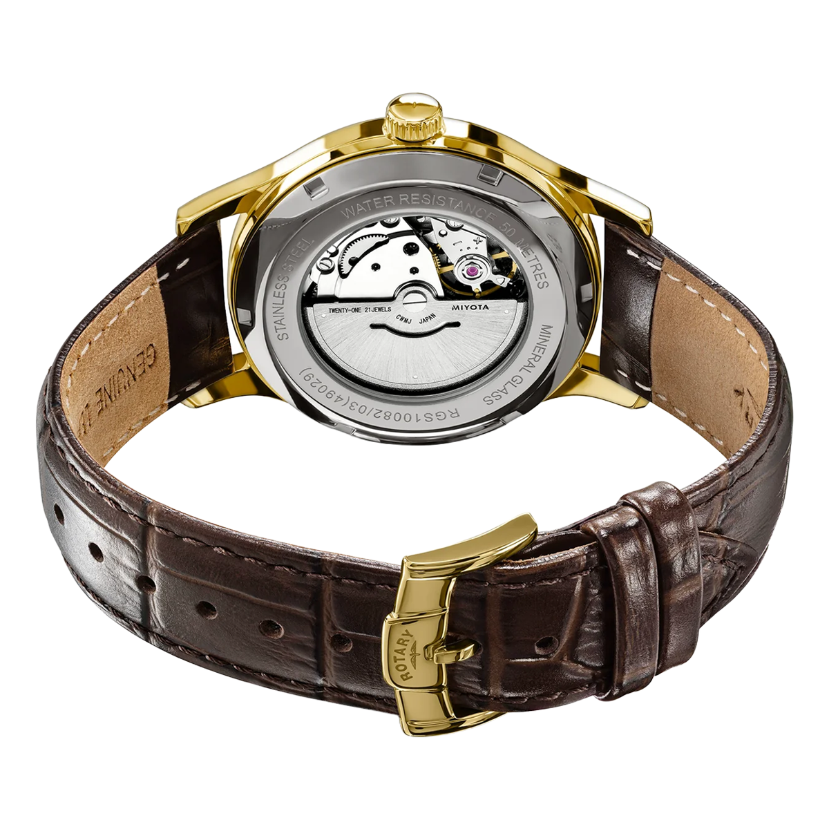 Rotary 1895 Automatic, Champagne Dial with Brown Leather Strap RGS10082/03