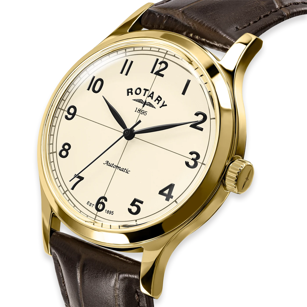 Rotary 1895 Automatic, Champagne Dial with Brown Leather Strap RGS10082/03