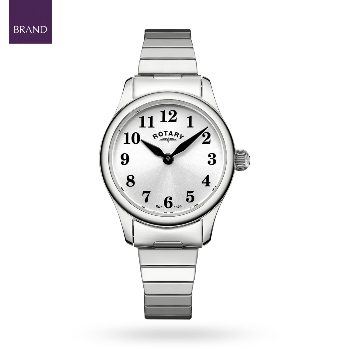 Rotary Heritage Altera, Round White Dial with Stainless Steel Bracelet - RLB05760/22
