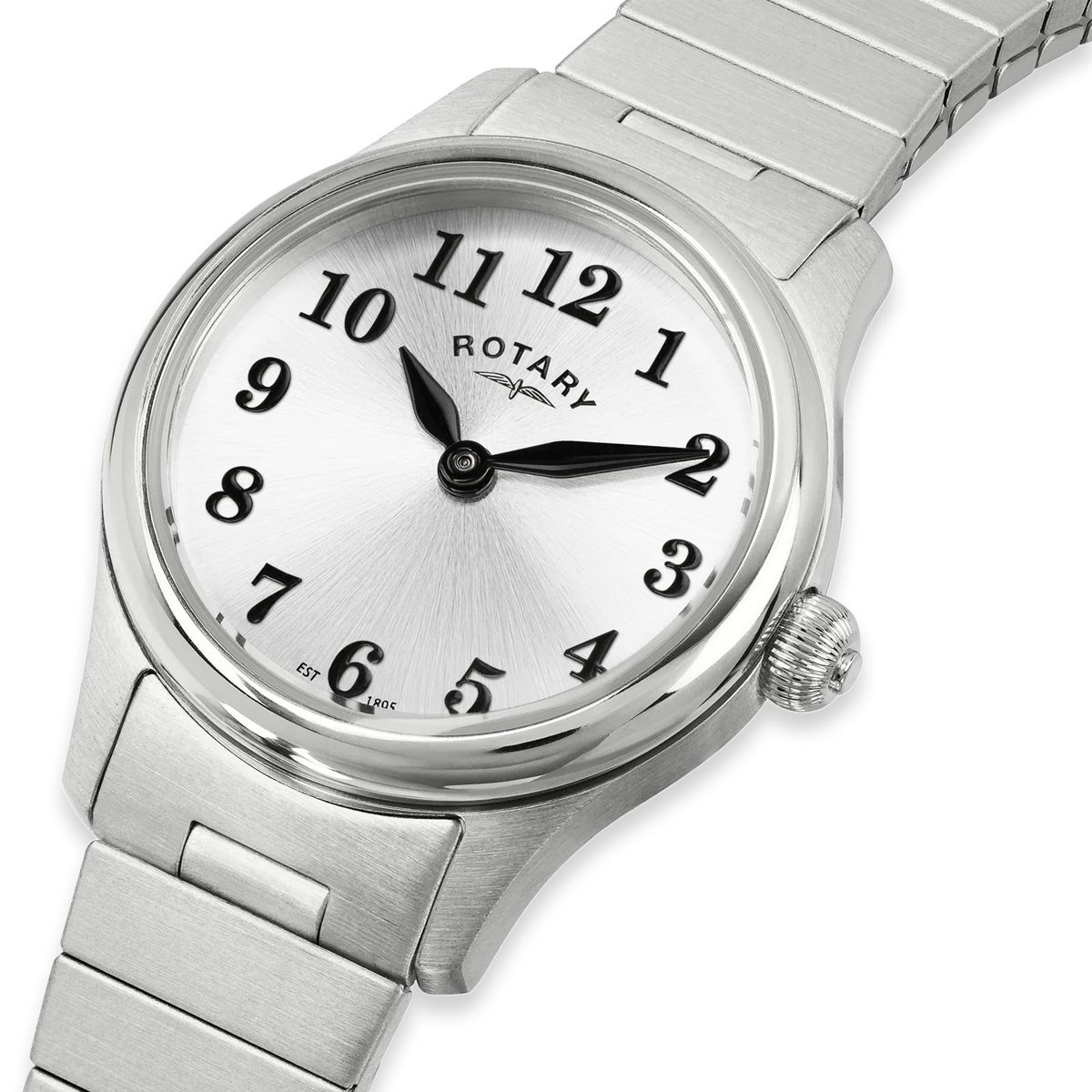 Rotary Heritage Altera, Round White Dial with Stainless Steel Bracelet - RLB05760/22